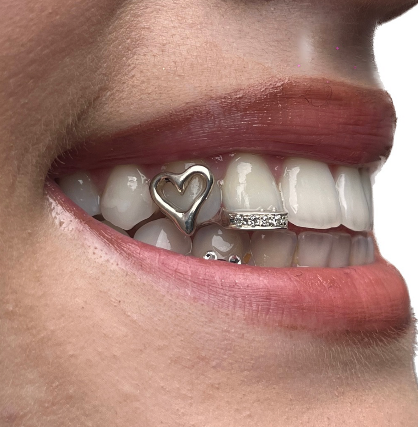 GRILLZ COEUR + BARRE SERTI
